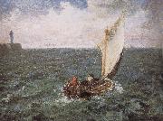 Jean Francois Millet Sailboat oil on canvas